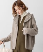 【23区/NIJYUSANKU】の【VERY掲載】ラクーンブレンドダブルフェイス ニット フーディー ベージュ系|ID: prp329100004659621 ipo3291000000034145690