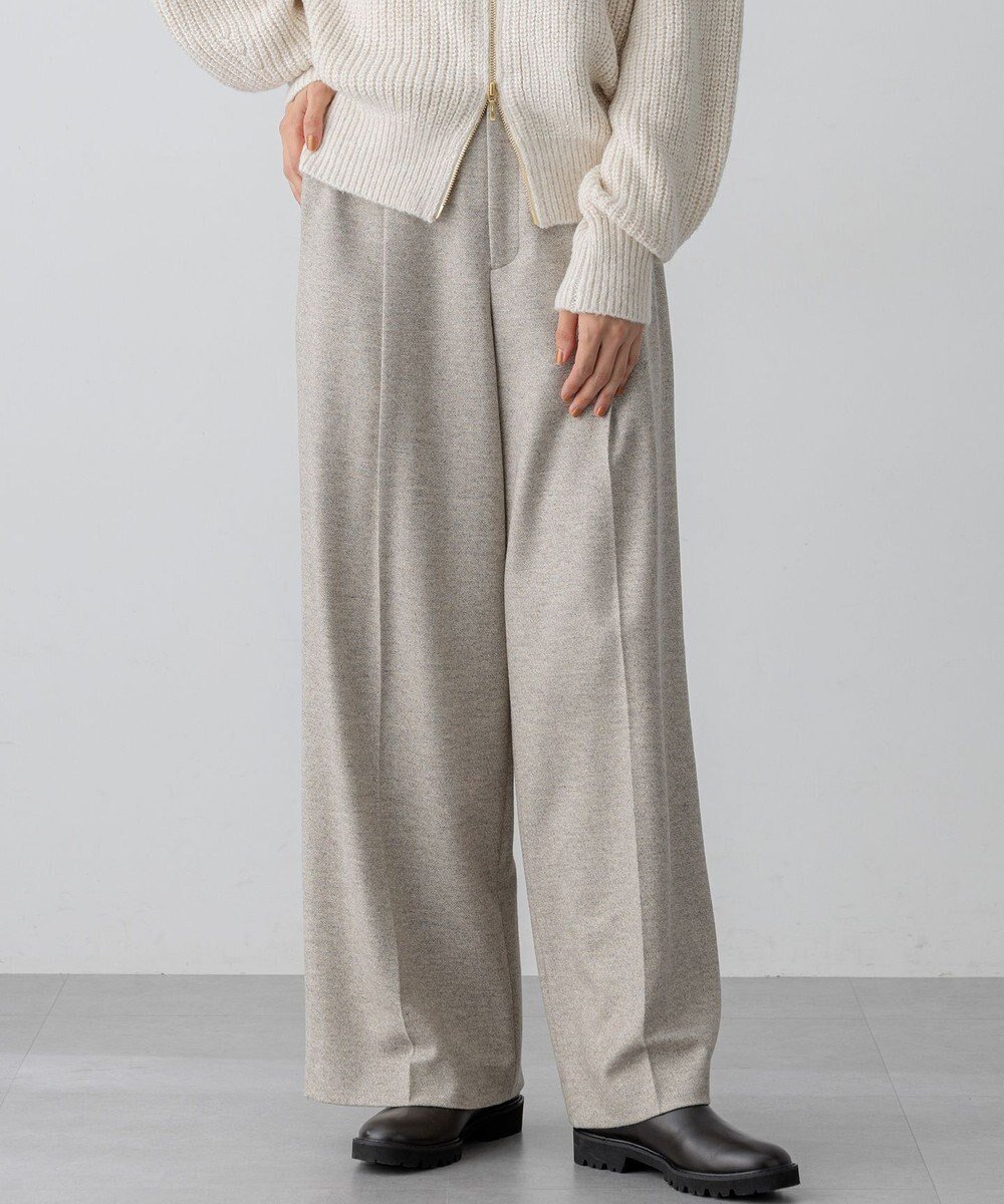【23区/NIJYUSANKU】のラメミックスツイード タック ワイド パンツ インテリア・キッズ・メンズ・レディースファッション・服の通販 founy(ファニー) 　ファッション　Fashion　レディースファッション　Fashion for Women　パンツ　Pants & Trousers　エレガント 上品　Elegant　クロップド　Cropped, Short Length　ストレッチ　Stretch, Stretchy Fabric　ツイード　Twill, Twill Weave　トレンド　Trend, Trending Now　モノトーン　Monotone, Black and White　ワイド　Wide, Wide Fit　A/W・秋冬　Autumn/Winter　冬　Winter / This Winter　2025年　2025　2025-2026秋冬・A/W　Autumn/Winter 2025–26 AW25–26　ベージュ系|ID: prp329100004659628 ipo3291000000035608027