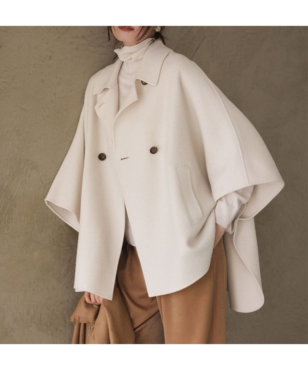 【23区/NIJYUSANKU】の【見上愛さん着用/Oggi12月号掲載】ウールライトリバー ポンチョシルエット コート インテリア・キッズ・メンズ・レディースファッション・服の通販 founy(ファニー) 　雑誌掲載アイテム　Magazine Picks & Fashion Features　ファッション雑誌　Fashion Magazines　オッジ　Oggi　ファッション　Fashion　レディースファッション　Fashion for Women　アウター　Coat / Outerwear Collection　コート・ロングコート・ピーコート　Long Coats, Peacoats & More　レディースジャケット・軽アウター　Jackets　ポンチョ・ケープコート　Ponchos & Capes　クラシカル　Classical, Vintage-Inspired　12月号　December Issue　ジャケット　Jacket, Outerwear　雑誌　Magazine, Fashion Magazine　バランス　Balance, Style Balance　フラップ　Flap, Flap Pocket　フロント　Front, Front Design　ボトム　Bottoms, Lower Wear　ポンチョ　Poncho, Cape Style　防寒　Cold Protection, Winter-Ready　リラックス　Relax, Relaxed Fit　A/W・秋冬　Autumn/Winter　冬　Winter / This Winter　エレガント 上品　Elegant　2025年　2025　2025-2026秋冬・A/W　Autumn/Winter 2025–26 AW25–26　ベージュ系|ID: prp329100004659630 ipo3291000000035625680