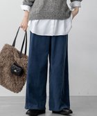 【23区/NIJYUSANKU】の【滝沢眞規子さん着用/洗える】コットン コーデュロイ ワイド パンツ ダルブルー系|ID: prp329100004659633 ipo3291000000035410964