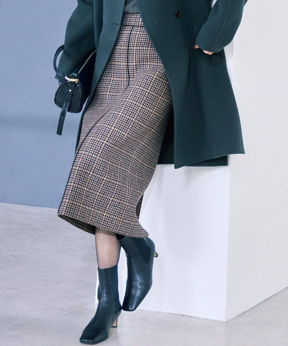 【23区/NIJYUSANKU】の【見上愛さん着用】ボンディングチェックツイード Iライン スカート インテリア・キッズ・メンズ・レディースファッション・服の通販 founy(ファニー) ファッション Fashion レディースファッション Fashion for Women スカート Skirts カットソー Cut and Sewn Top ショート Short, Short Length シンプル Simple, Minimal チェック Check, Plaid, Tartan ツイード Twill, Twill Weave フォルム Silhouette, Form フォーム Form フロント Front, Front Design ボンディング Bonding, Bonded Fabric ミドル Middle Length, Mid Height A/W・秋冬 Autumn/Winter 冬 Winter / This Winter 2025年 2025 2025-2026秋冬・A/W Autumn/Winter 2025–26 AW25–26 ブラウンチェック|ID: prp329100004659636 ipo3291000000034837151