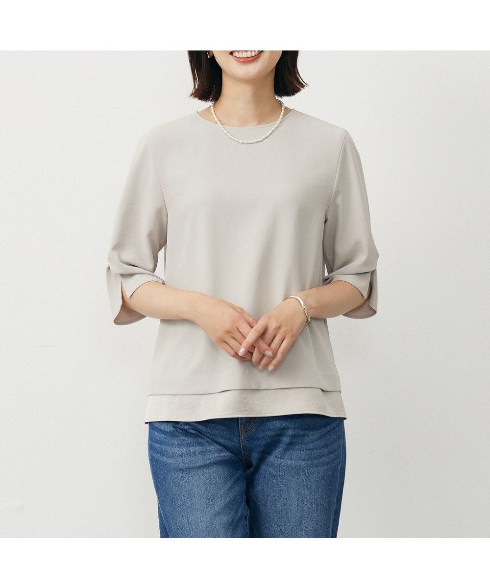 【ジェイ プレス/J.PRESS】の【洗える・吸水速乾・接触冷感・セットアップ対応】Light ジョーゼット ブラウス インテリア・キッズ・メンズ・レディースファッション・服の通販 founy(ファニー) 　ファッション　Fashion　レディースファッション　Fashion for Women　トップス・カットソー　Cut & Sew Tops　シャツ・ブラウス・オフィスカジュアル　Elegant Blouses & Button-Ups　セットアップ　Matching Sets　レディーストップス・ブラウス　Tops & Blouses / Assorted Women's Tops　とろみ　Fluid, Flowy Fabric　ジョーゼット　Georgette, Semi-Sheer Fabric　セットアップ　Set-Up, Coordinated Outfit　ドレープ　Drape, Draping Fabric　吸水　Absorbent, Quick-Dry　夏　Summer　春　Spring　S/S・春夏　SS, Spring/Summer, Warm Season　洗える　Machine Washable　ベージュ系|ID: prp329100004659637 ipo3291000000035633869