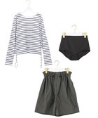 【エニィ スィス/any SiS】の【3SET】マリン スイムウェア オフ×ネイビーストライプ×カーキ|ID: prp329100004659673 ipo3291000000034724955
