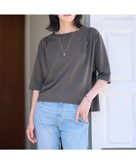 【ジェイ プレス/J.PRESS】の【洗える・抗菌防臭・接触冷感・吸水速乾】ドライポンチ ボートネック カットソー 人気、トレンドファッション・服の通販 founy(ファニー) ファッション Fashion レディースファッション Fashion for Women トップス・カットソー Cut & Sew Tops シャツ・ブラウス・オフィスカジュアル Elegant Blouses & Button-Ups ロングTシャツ・Tシャツ Longline T-Shirts & Tees カットソー・ベーシックTシャツ Cut-and-Sewn Tops / Stretch Tees & Basics 春 Spring 洗える Machine Washable カットソー Cut and Sewn Top コンパクト Compact, Small Size 吸水 Absorbent, Quick-Dry 抗菌 Antibacterial, Bacteria-Resistant ストレッチ Stretch, Stretchy Fabric ダブル Double, Double-Breasted ドレープ Drape, Draping Fabric バランス Balance, Style Balance S/S・春夏 SS, Spring/Summer, Warm Season 夏 Summer エレガント 上品 Elegant |ID:prp329100004659721