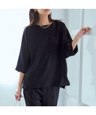 【23区/NIJYUSANKU】の【吸水速乾/UVカット/接触冷感】ストレッチジョーゼット ドルマン カットソー ブラック系|ID: prp329100004659722 ipo3291000000033722805