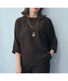 【23区/NIJYUSANKU】の【吸水速乾/UVカット/接触冷感】ストレッチジョーゼット ドルマン カットソー ダークブラウン系|ID: prp329100004659722 ipo3291000000033722807