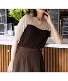 【エニィ スィス/any SiS】の【洗える・UVカット】ビスチェ風 ニット チョコレート×ライトベージュ|ID: prp329100004659736 ipo3291000000033722920