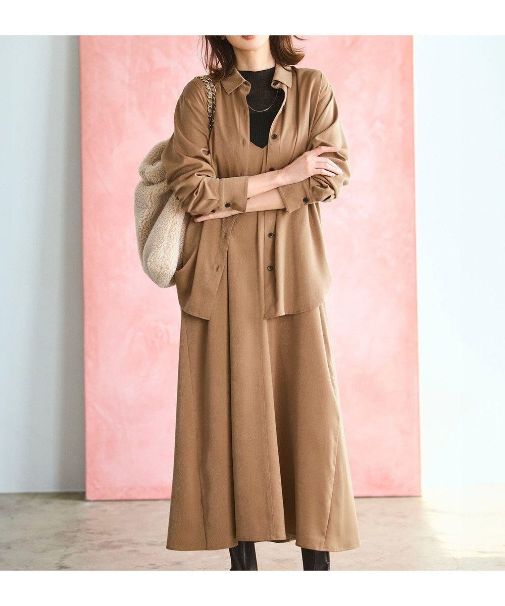 【23区/NIJYUSANKU】の【見上愛さん着用/洗える】スエーディーサテン キャミソール ワンピース インテリア・キッズ・メンズ・レディースファッション・服の通販 founy(ファニー) ファッション Fashion レディースファッション Fashion for Women ワンピース Dresses インナー Innerwear エレガント 上品 Elegant ヴィンテージ Vintage Style 洗える Machine Washable 秋 Autumn カットソー Cut and Sewn Top キャミソール Camisole, Spaghetti Strap Top サテン Satin, Glossy Fabric ジャケット Jacket, Outerwear タンブラー Tumbler, Travel Mug ドレープ Drape, Draping Fabric フェミニン Feminine, Girly ラップ Wrap, Wrap Design ワイド Wide, Wide Fit A/W・秋冬 Autumn/Winter 冬 Winter / This Winter おすすめ Recommended / Our Picks 夏 Summer 2025年 2025 2025-2026秋冬・A/W Autumn/Winter 2025–26 AW25–26 キャメル系|ID: prp329100004659737 ipo3291000000033749495