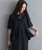 【組曲/KUMIKYOKU】のご好評につき追加生産【WEB限定・接触冷感・UVカット・吸水速乾】ジョーゼットジャージーティアード ブラウス ブラック系|ID: prp329100004659746 ipo3291000000033846985