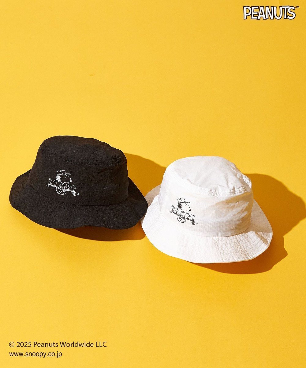 【23区 ゴルフ/NIJYUSANKU GOLF】の【UNISEX】『PEANUTS』コラボ バケットハット インテリア・キッズ・メンズ・レディースファッション・服の通販 founy(ファニー) ファッション Fashion レディースファッション Fashion for Women キャップ&ハット Hats & Caps ユニセックス Unisex, Genderless おすすめ Recommended / Our Picks イラスト Illustration コラボ Collaboration, Collab フロント Front, Front Design プリント Print, Printed Pattern メッシュ Mesh, Net Fabric ラウンド Round, Round Neck 帽子 Hat, Headwear ホワイト系|ID: prp329100004659760 ipo3291000000033723133