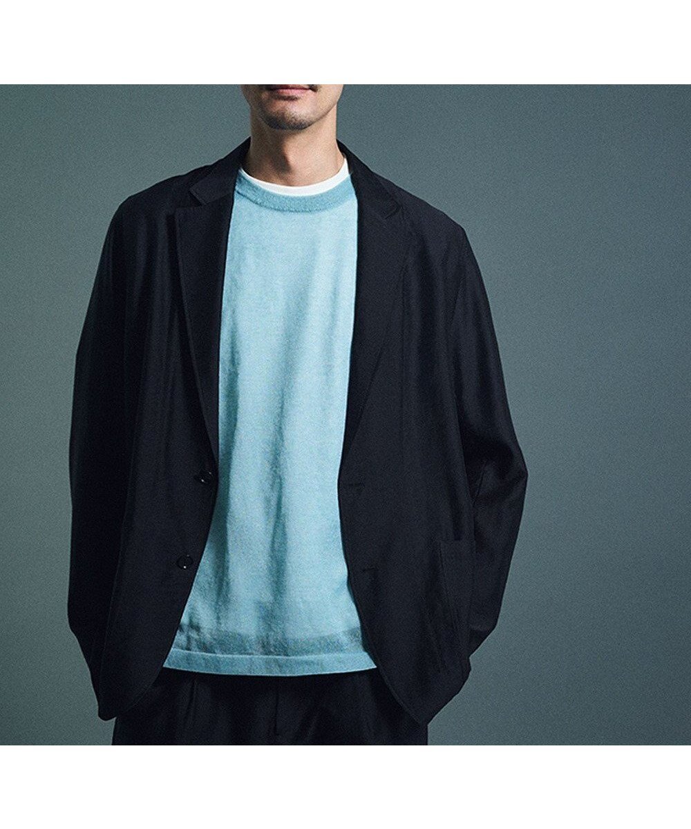 【アンフィーロ/UNFILO / MEN】の【接触冷感】ライトウェイトシアー テーラードジャケット インテリア・キッズ・メンズ・レディースファッション・服の通販 founy(ファニー) 　ファッション　Fashion　メンズファッション　Fashion for Men　アウター　Men's Coats Outerwear　テーラードジャケット　Tailored Jackets & Blazers　シアー　Sheer, See-Through　ジャケット　Jacket, Outerwear　夏　Summer　春　Spring　S/S・春夏　SS, Spring/Summer, Warm Season　羽織　Haori, Light Jacket　軽量　Lightweight, Ultra Light　ブラック|ID: prp329100004659762 ipo3291000000033723145