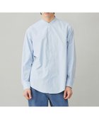 【アンフィーロ/UNFILO / MEN】の【接触冷感/シワになりにくい/ストレッチ/UVケア】コンフォートシャツ バンドカラー ライトブルー|ID: prp329100004659775 ipo3291000000033965885