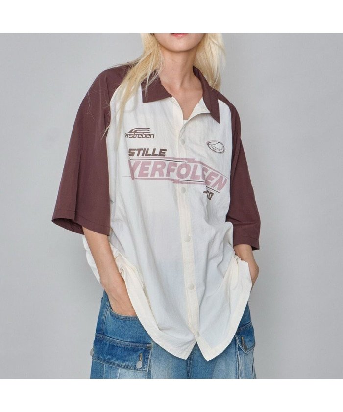 【ウィゴー/WEGO】の【ユニセックス着用ITEM】ラグラングラフィックシャツ(SS) インテリア・キッズ・メンズ・レディースファッション・服の通販 founy(ファニー) https://founy.com/ ファッション Fashion レディースファッション Fashion for Women トップス・カットソー Cut & Sew Tops シャツ・ブラウス・オフィスカジュアル Elegant Blouses & Button-Ups 春 Spring カーゴパンツ Cargo Pants, Utility Pants グラフィック Graphic, Graphic Design スマホ Smartphone, Mobile Device トレンド Trend, Trending Now ハーフ Half, Half-Length フロント Front, Front Design 半袖 Short Sleeve, Half Sleeve ミニスカート Mini Skirt, Short Skirt メンズ Men's, Menswear ワイド Wide, Wide Fit S/S・春夏 SS, Spring/Summer, Warm Season おすすめ Recommended / Our Picks 夏 Summer |ID: prp329100004659778 ipo3291000000033723240