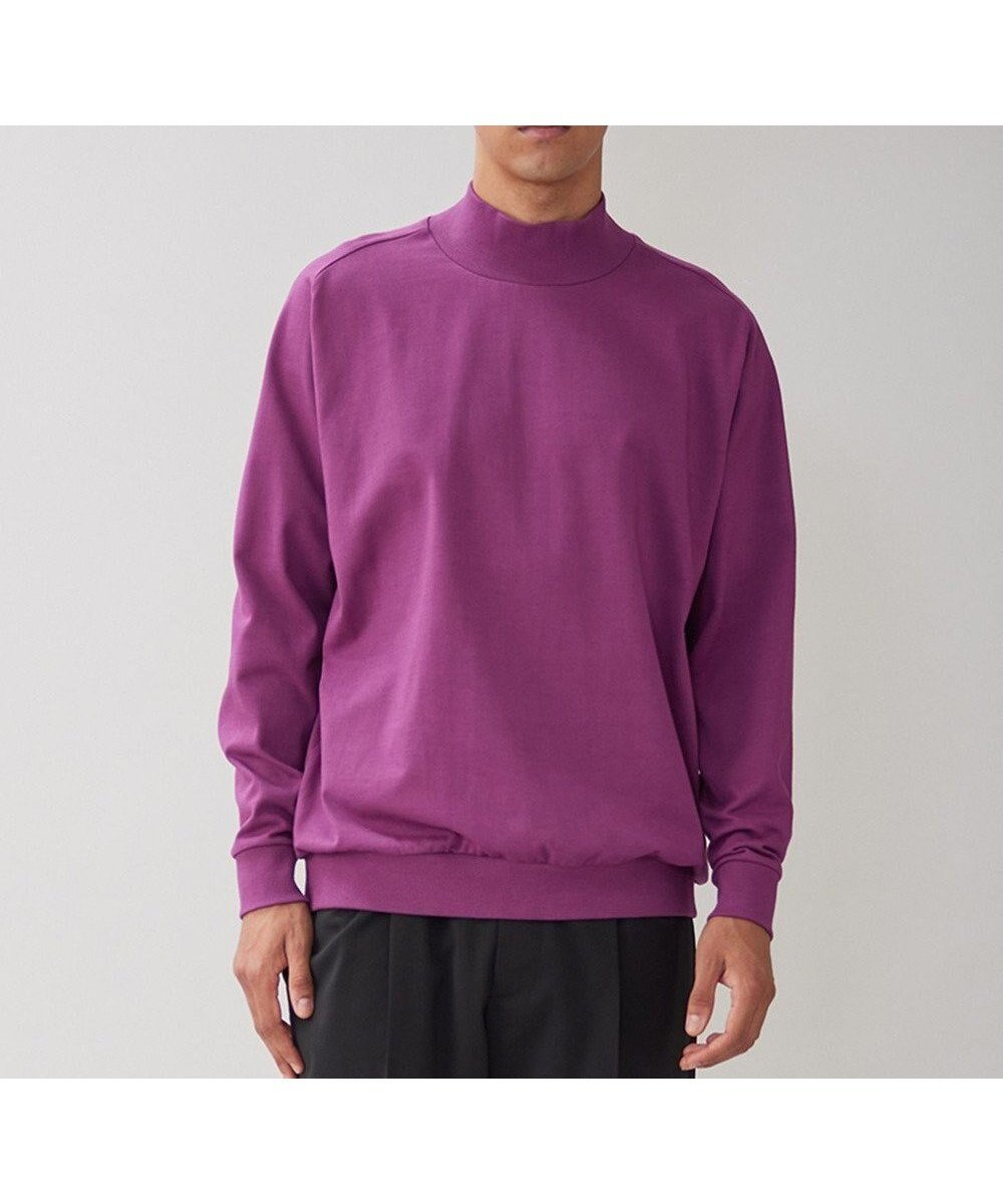 【アンフィーロ/UNFILO / MEN】のコットン モックネックTEE 23年秋冬商品 インテリア・キッズ・メンズ・レディースファッション・服の通販 founy(ファニー) 　ファッション　Fashion　メンズファッション　Fashion for Men　トップス・カットソー　Cut & Sew Tops　メンズシャツ　Shirts　カットソー　Cut and Sewn Top　モックネック　Mock Neck, Short Turtleneck　リラックス　Relax, Relaxed Fit　A/W・秋冬　Autumn/Winter　ボルドー|ID: prp329100004659786 ipo3291000000034434675