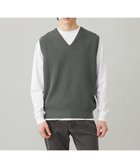 【アンフィーロ/UNFILO / MEN】の【抗菌防臭/洗える/UVケア】スタイリッシュ ニット ベスト カーキ|ID: prp329100004659803 ipo3291000000033723436