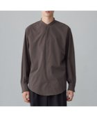 【アンフィーロ/UNFILO / MEN】のコンフォート バンドカラーシャツ 24年秋冬商品 ブラウン|ID: prp329100004659812 ipo3291000000034322035