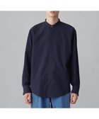 【アンフィーロ/UNFILO / MEN】のコンフォート バンドカラーシャツ 24年秋冬商品 ネイビー|ID: prp329100004659812 ipo3291000000034322038