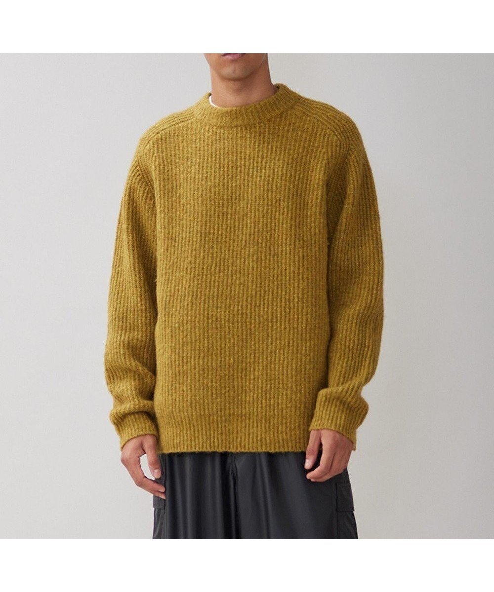 【アンフィーロ/UNFILO / MEN】のヘアリー クルーネックニット インテリア・キッズ・メンズ・レディースファッション・服の通販 founy(ファニー) ファッション Fashion メンズファッション Fashion for Men トップス・カットソー Cut & Sew Tops ニット・セーター / 定番トップス Knit Tops & Sweaters ストレッチ Stretch, Stretchy Fabric セーター Sweater, Knitwear トレンド Trend, Trending Now フォルム Silhouette, Form リラックス Relax, Relaxed Fit エレガント 上品 Elegant A/W・秋冬 Autumn/Winter イエロー|ID: prp329100004659819 ipo3291000000034347920