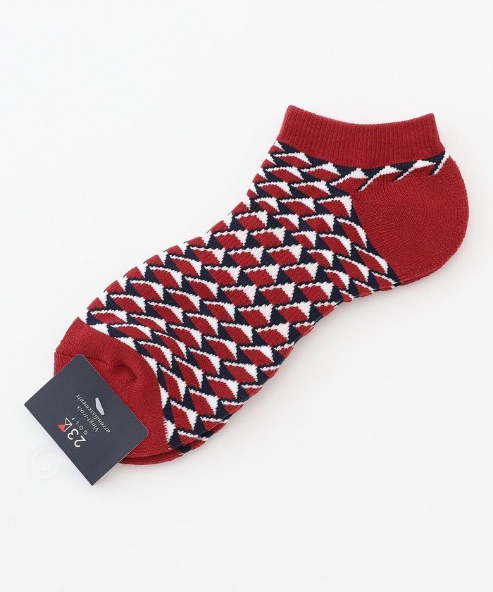 【23区 ゴルフ/23区GOLF / MEN】の【MEN】フラッグアンクルソックス インテリア・キッズ・メンズ・レディースファッション・服の通販 founy(ファニー) https://founy.com/ ファッション Fashion メンズファッション Fashion for Men シューズ・靴 Shoes アクリル Acrylic Material アンクル Ankle-Length Design ギフト プレゼント Gift / Present ゴルフ Golf シンプル Simple, Minimal スポーツ Sports, Activewear ソックス Socks, Hosiery バランス Balance, Style Balance フィット Fit, Slim Fit ラウンド Round, Round Neck エレガント 上品 Elegant |ID: prp329100004659830 ipo3291000000034243121