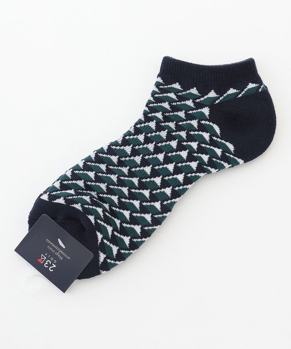 【23区 ゴルフ/23区GOLF / MEN】の【MEN】フラッグアンクルソックス インテリア・キッズ・メンズ・レディースファッション・服の通販 founy(ファニー) 　ファッション　Fashion　メンズファッション　Fashion for Men　シューズ・靴　Shoes　アクリル　Acrylic Material　アンクル　Ankle-Length Design　ギフト プレゼント　Gift / Present　ゴルフ　Golf　シンプル　Simple, Minimal　スポーツ　Sports, Activewear　ソックス　Socks, Hosiery　バランス　Balance, Style Balance　フィット　Fit, Slim Fit　ラウンド　Round, Round Neck　エレガント 上品　Elegant　ダークグリーン系5|ID: prp329100004659830 ipo3291000000034243123