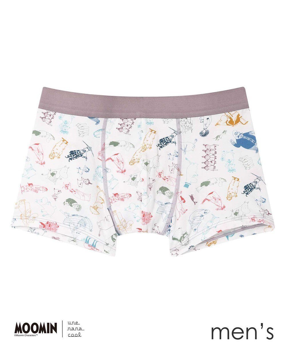 【ウンナナクール/une nana cool / MEN】の【ムーミン】 MOOMIN * une nana cool メンズボクサーパンツ インテリア・キッズ・メンズ・レディースファッション・服の通販 founy(ファニー) 　ファッション　Fashion　メンズファッション　Fashion for Men　ボトムス　Bottoms　アンダー　Underwear Essentials　コラボ　Collaboration, Collab　フィット　Fit, Slim Fit　ボーダー　Border, Stripe　GY|ID: prp329100004659836 ipo3291000000034484410