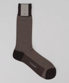 【五大陸/gotairiku / MEN】の蒸れにくい/高耐久【日本製/ビジカジ兼用/定番】オリジナル コーデュラ混 ソックス_ヘリンボーン柄 ダークブラウン系8|ID: prp329100004659837 ipo3291000000035420400