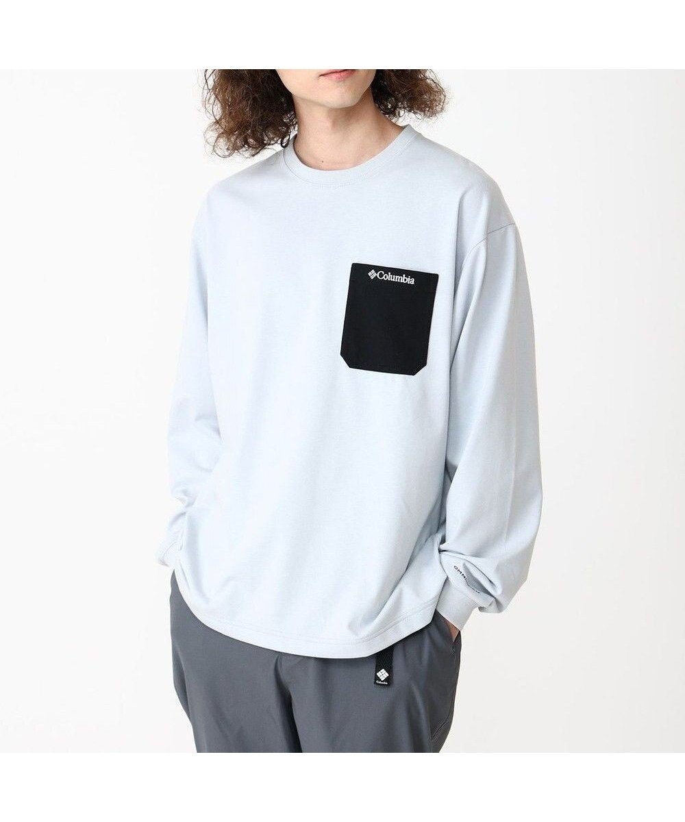 【コロンビア/Columbia / MEN】のColumbia/ ヤングストリートロングスリーブクルー /コロンビア インテリア・キッズ・メンズ・レディースファッション・服の通販 founy(ファニー) 　ファッション　Fashion　メンズファッション　Fashion for Men　トップス・カットソー　Cut & Sew Tops　メンズシャツ　Shirts　カットソー　Cut and Sewn Top　トレンド　Trend, Trending Now　フィット　Fit, Slim Fit　ポケット　Pocket, Pocket Detail　リラックス　Relax, Relaxed Fit　ワンポイント　One Point, Statement Accent　夏　Summer　旅行　Travel　S/S・春夏　SS, Spring/Summer, Warm Season　A/W・秋冬　Autumn/Winter　長袖　Long Sleeve, Full Sleeve　Cirrus Grey|ID: prp329100004659848 ipo3291000000034281946