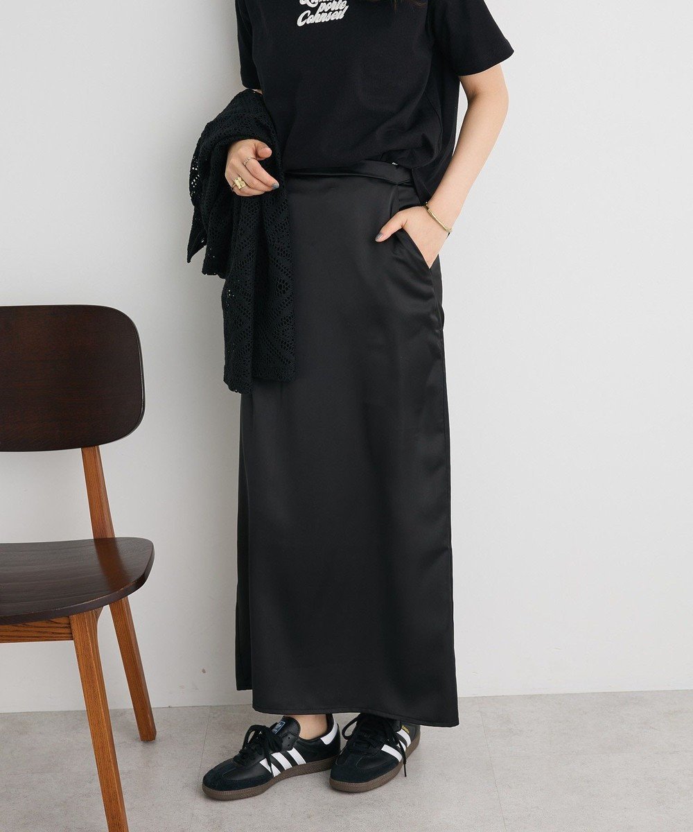 【クラフトスタンダードブティック/CRAFT STANDARD BOUTIQUE】のゴムサテンスカート 人気、トレンドファッション・服の通販 founy(ファニー) 　ファッション　Fashion　レディースファッション　Fashion for Women　スカート　Skirts　春　Spring　サテン　Satin, Glossy Fabric　スリット　Slit, Slit Detail　フェミニン　Feminine, Girly　フラット　Flat, Flat Shoes　ポケット　Pocket, Pocket Detail　ミックス　Mix, Mixed Style　無地　Plain, Solid Color　S/S・春夏　SS, Spring/Summer, Warm Season　おすすめ　Recommended / Our Picks　夏　Summer　2025年　2025　2025春夏・S/S　Spring/Summer 2025 SS25　 other-1|ID: prp329100004659859 ipo3291000000033723795