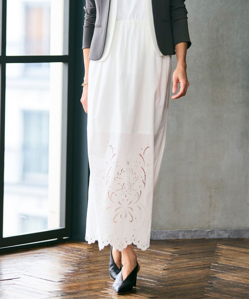 【ベイジ,/BEIGE,】の【洗える】GALLERIA / コットンエンブロイダリーIラインスカート 人気、トレンドファッション・服の通販 founy(ファニー) 　ファッション　Fashion　レディースファッション　Fashion for Women　スカート　Skirts　エレガント 上品　Elegant　春　Spring　洗える　Machine Washable　カットソー　Cut and Sewn Top　ダウン　Down, Puffer　ロング　Long, Long-Length　S/S・春夏　SS, Spring/Summer, Warm Season　夏　Summer　ビジネス 仕事 通勤　Business / Work / Commuting　 other-1|ID: prp329100004659870 ipo3291000000035540533