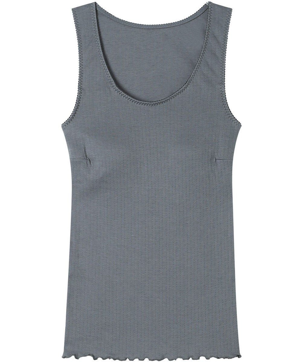 【ワコール 睡眠科学/wacoal suimin】のインナー 【ねはだ着】 綿100%(身生地) パッド付 タンクトップ レディース YCX558 睡眠科学/ワコール インテリア・キッズ・メンズ・レディースファッション・服の通販 founy(ファニー) 　ファッション　Fashion　レディースファッション　Fashion for Women　トップス・カットソー　Cut & Sew Tops　ニット　Knit Tops & Sweaters　なめらか　Smooth, Silky Texture　アンダー　Underwear Essentials　インナー　Innerwear　タンク　Tank Top, Sleeveless Top　夏　Summer　S/S・春夏　SS, Spring/Summer, Warm Season　A/W・秋冬　Autumn/Winter　グレー|ID: prp329100004659914 ipo3291000000033724063