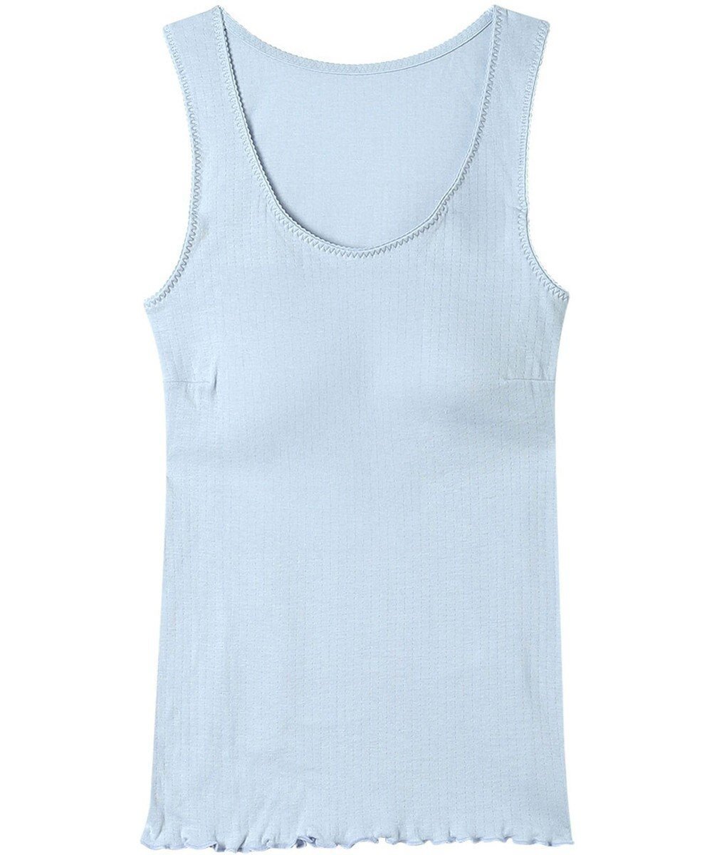 【ワコール 睡眠科学/wacoal suimin】のインナー 【ねはだ着】 綿100%(身生地) パッド付 タンクトップ レディース YCX558 睡眠科学/ワコール インテリア・キッズ・メンズ・レディースファッション・服の通販 founy(ファニー) 　ファッション　Fashion　レディースファッション　Fashion for Women　トップス・カットソー　Cut & Sew Tops　ニット　Knit Tops & Sweaters　なめらか　Smooth, Silky Texture　アンダー　Underwear Essentials　インナー　Innerwear　タンク　Tank Top, Sleeveless Top　夏　Summer　S/S・春夏　SS, Spring/Summer, Warm Season　A/W・秋冬　Autumn/Winter　サックス|ID: prp329100004659914 ipo3291000000033724066