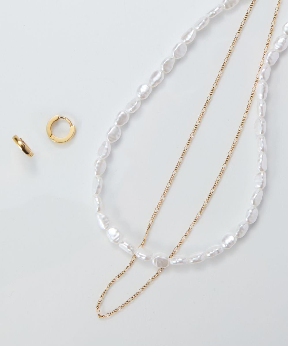 【フィービィー/phoebe】の【限定セット】クラシカルパール×チェーン2連ネックレス×ワンタッチメタルフープミニピアス 人気、トレンドファッション・服の通販 founy(ファニー) 　ファッション　Fashion　レディースファッション　Fashion for Women　ジュエリー　Jewelry　ネックレス　Necklaces & Pendants　アクセサリー　Fashion Accessories　クラシカル　Classical, Vintage-Inspired　シンプル　Simple, Minimal　スウェット / スエット　Sweatshirt, Sweatwear　チェーン　Chain, Chain Strap　トレンド　Trend, Trending Now　ネックレス　Necklace, Pendant Necklace　パール　Pearl, Pearl Accent　フォーマル　Formal, Dressy　おすすめ　Recommended / Our Picks　エレガント 上品　Elegant　ビジネス 仕事 通勤　Business / Work / Commuting　 other-1|ID: prp329100004659934 ipo3291000000033724153
