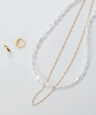 【フィービィー/phoebe】の【限定セット】クラシカルパール×チェーン2連ネックレス×ワンタッチメタルフープミニピアス ゴールド|ID: prp329100004659934 ipo3291000000033724154