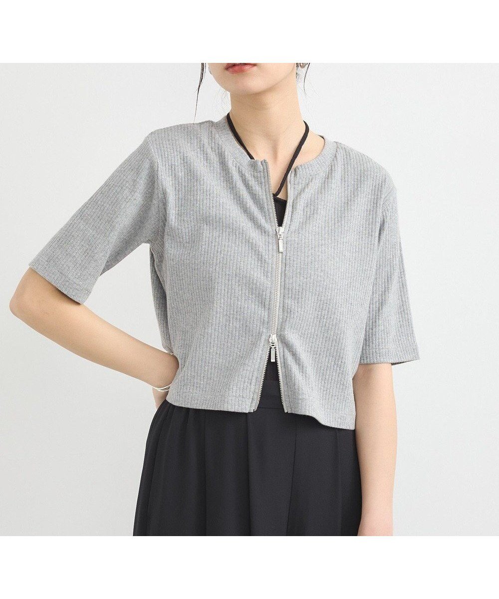 【アースミュージックアンドエコロジー/earth music&ecology】のカットリブWジップカーディガン インテリア・キッズ・メンズ・レディースファッション・服の通販 founy(ファニー) ファッション Fashion レディースファッション Fashion for Women トップス・カットソー Cut & Sew Tops カーディガン・羽織り Layered Style Cardigans おすすめ Recommended / Our Picks カーディガン Cardigan, Knitwear フォルム Silhouette, Form フロント Front, Front Design ベーシック Basic, Essential ポケット Pocket, Pocket Detail 夏 Summer 春 Spring S/S・春夏 SS, Spring/Summer, Warm Season Gray Mixture|ID: prp329100004659951 ipo3291000000033724242