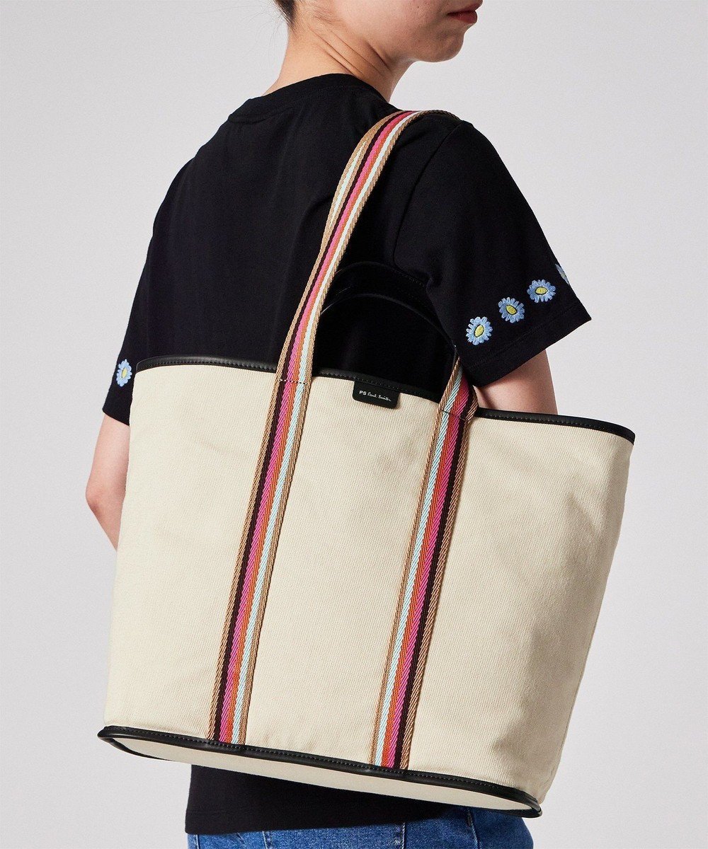 【ポール スミス/Paul Smith】のPSキャンバス トートバッグ インテリア・キッズ・メンズ・レディースファッション・服の通販 founy(ファニー) 　ファッション　Fashion　レディースファッション　Fashion for Women　バッグ　Bags　キャンバス　Canvas, Canvas Fabric　コンパクト　Compact, Small Size　おすすめ　Recommended / Our Picks　ライトベージュ|ID: prp329100004659955 ipo3291000000033724271