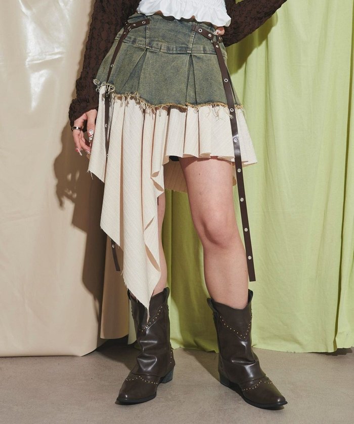 【ウィゴー/WEGO】のイレギュラーヘムデニムスカパン インテリア・キッズ・メンズ・レディースファッション・服の通販 founy(ファニー) https://founy.com/ ファッション Fashion レディースファッション Fashion for Women スカート Skirts デニムスカート・カジュアルスカート Denim Skirts ショート Short, Short Length シンプル Simple, Minimal スマホ Smartphone, Mobile Device デニム Denim, Jeans Material ミニスカート Mini Skirt, Short Skirt 切替 Switching, Contrast Panel 夏 Summer 春 Spring S/S・春夏 SS, Spring/Summer, Warm Season |ID: prp329100004659962 ipo3291000000033724310