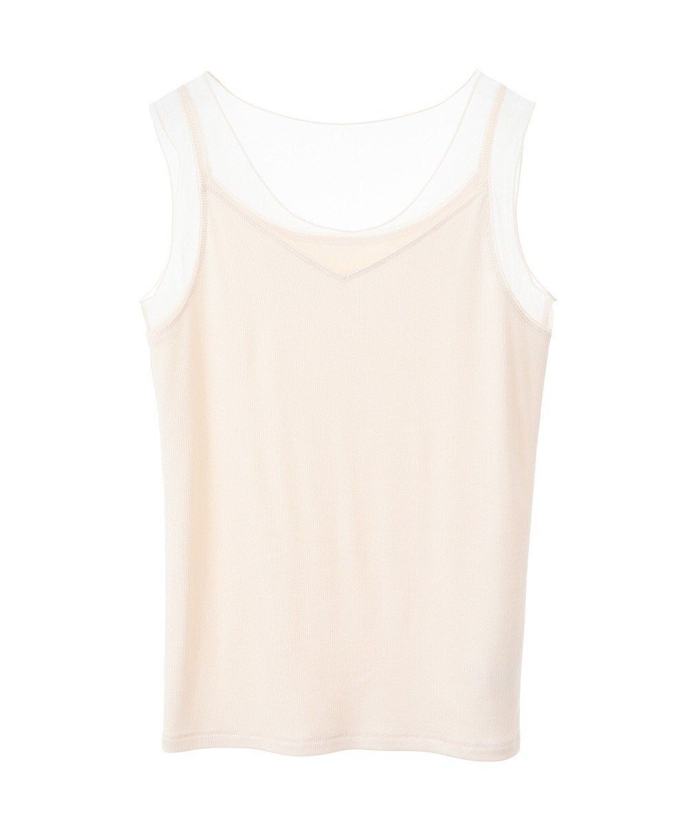 【イェッカ ヴェッカ/YECCA VECCA】のチュールMIXリブインナー インテリア・キッズ・メンズ・レディースファッション・服の通販 founy(ファニー) ファッション Fashion レディースファッション Fashion for Women トップス・カットソー Cut & Sew Tops おすすめ Recommended / Our Picks インナー Innerwear カーディガン Cardigan, Knitwear タンク Tank Top, Sleeveless Top チュール Tulip, Tulip Motif トレンド Trend, Trending Now フィット Fit, Slim Fit ポケット Pocket, Pocket Detail 夏 Summer S/S・春夏 SS, Spring/Summer, Warm Season A/W・秋冬 Autumn/Winter Ivory|ID: prp329100004660016 ipo3291000000033724630