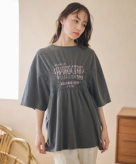 【アースミュージックアンドエコロジー/earth music&ecology】のピグメントシャーリングプルオーバー 人気、トレンドファッション・服の通販 founy(ファニー) ファッション Fashion レディースファッション Fashion for Women トップス・カットソー Cut & Sew Tops シャツ・ブラウス・オフィスカジュアル Elegant Blouses & Button-Ups ロングTシャツ・Tシャツ Longline T-Shirts & Tees カジュアルプルオーバー・ニットトップス Pullovers & Knit Tops / Casual Pullovers カットソー・ベーシックTシャツ Cut-and-Sewn Tops / Stretch Tees & Basics おすすめ Recommended / Our Picks カットソー Cut and Sewn Top シャーリング Shirring, Ruched フェミニン Feminine, Girly プリント Print, Printed Pattern ボトム Bottoms, Lower Wear ポケット Pocket, Pocket Detail ヴィンテージ Vintage Style 夏 Summer 春 Spring S/S・春夏 SS, Spring/Summer, Warm Season |ID:prp329100004660020