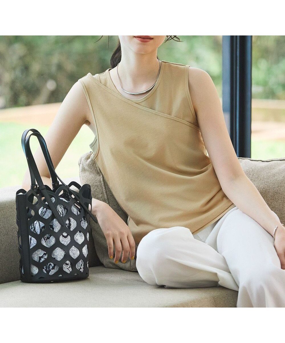 【23区/NIJYUSANKU】の【SLOW/一部店舗限定】ライトツイストコットン レイヤード タンクトップ 人気、トレンドファッション・服の通販 founy(ファニー) 　ファッション　Fashion　レディースファッション　Fashion for Women　トップス・カットソー　Cut & Sew Tops　シャツ・ブラウス・オフィスカジュアル　Elegant Blouses & Button-Ups　ロングTシャツ・Tシャツ　Longline T-Shirts & Tees　カットソー・ベーシックTシャツ　Cut-and-Sewn Tops / Stretch Tees & Basics　春　Spring　カットソー　Cut and Sewn Top　シアー　Sheer, See-Through　ショルダー　Shoulder, Shoulder Strap　スリーブ　Sleeve, Long Sleeve / Short Sleeve　タンク　Tank Top, Sleeveless Top　ブルゾン　Blouson, Bomber Jacket　S/S・春夏　SS, Spring/Summer, Warm Season　おすすめ　Recommended / Our Picks　夏　Summer　2025年　2025　2025春夏・S/S　Spring/Summer 2025 SS25　 other-1|ID: prp329100004660185 ipo3291000000033725477