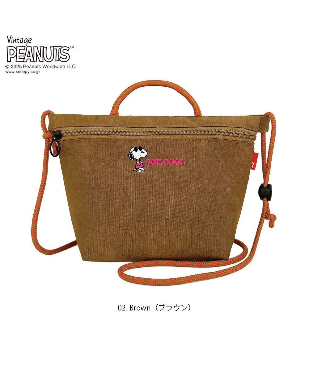 【ルートート/ROOTOTE】の8438【スヌーピー】IP.サコッシュ.ポリ.ピーナッツ-0F インテリア・キッズ・メンズ・レディースファッション・服の通販 founy(ファニー) 　ファッション　Fashion　レディースファッション　Fashion for Women　カメラ　Camera Accessories　クッション　Cushion, Throw Pillow　クール　Cool, Chic　軽量　Lightweight, Ultra Light　ショルダー　Shoulder, Shoulder Strap　シンプル　Simple, Minimal　財布　Wallet, Purse　ベーシック　Basic, Essential　ポケット　Pocket, Pocket Detail　メッシュ　Mesh, Net Fabric　ワッシャー　Washer, Crinkled Finish　ワンポイント　One Point, Statement Accent　02:ブラウン|ID: prp329100004660261 ipo3291000000033725789