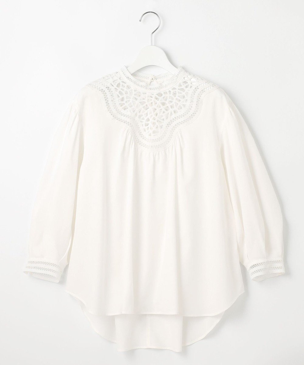 【23区/NIJYUSANKU】の【GOLD LABEL】モダンコットン レースコンビ ブラウス 人気、トレンドファッション・服の通販 founy(ファニー) ファッション Fashion レディースファッション Fashion for Women トップス・カットソー Cut & Sew Tops シャツ・ブラウス・オフィスカジュアル Elegant Blouses & Button-Ups 春 Spring 秋 Autumn コンビ Combo, Combination Style シンプル Simple, Minimal フォルム Silhouette, Form モダン Modern, Contemporary レース Lace, Lace Fabric S/S・春夏 SS, Spring/Summer, Warm Season 夏 Summer 2025年 2025 2025春夏・S/S Spring/Summer 2025 SS25 other-1|ID: prp329100004660316 ipo3291000000033725989