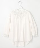 【23区/NIJYUSANKU】の【GOLD LABEL】モダンコットン レースコンビ ブラウス 人気、トレンドファッション・服の通販 founy(ファニー) ファッション Fashion レディースファッション Fashion for Women トップス・カットソー Cut & Sew Tops シャツ・ブラウス・オフィスカジュアル Elegant Blouses & Button-Ups 春 Spring 秋 Autumn コンビ Combo, Combination Style シンプル Simple, Minimal フォルム Silhouette, Form モダン Modern, Contemporary レース Lace, Lace Fabric S/S・春夏 SS, Spring/Summer, Warm Season 夏 Summer 2025年 2025 2025春夏・S/S Spring/Summer 2025 SS25 thumbnail ホワイト系|ID: prp329100004660316 ipo3291000000033725991