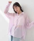 【アースミュージックアンドエコロジー/earth music&ecology】のシアーストライプシャツ 人気、トレンドファッション・服の通販 founy(ファニー) ファッション Fashion レディースファッション Fashion for Women トップス・カットソー Cut & Sew Tops シャツ・ブラウス・オフィスカジュアル Elegant Blouses & Button-Ups おすすめ Recommended / Our Picks シアー Sheer, See-Through ストライプ Stripe, Striped Pattern フォルム Silhouette, Form ヘムライン Hemline, Bottom Cut ポケット Pocket, Pocket Detail リラックス Relax, Relaxed Fit 夏 Summer 春 Spring S/S・春夏 SS, Spring/Summer, Warm Season thumbnail Pink|ID: prp329100004660323 ipo3291000000033726022