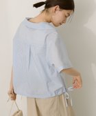 【アメリカンホリック/AMERICAN HOLIC】のT/Rキュプラ ドロストヘムシャツ 人気、トレンドファッション・服の通販 founy(ファニー) ファッション Fashion レディースファッション Fashion for Women トップス・カットソー Cut & Sew Tops シャツ・ブラウス・オフィスカジュアル Elegant Blouses & Button-Ups おすすめ Recommended / Our Picks キュプラ Cupro, Eco Fabric ボトム Bottoms, Lower Wear ポケット Pocket, Pocket Detail ロング Long, Long-Length ワイド Wide, Wide Fit 夏 Summer 春 Spring S/S・春夏 SS, Spring/Summer, Warm Season thumbnail Stripe Sax|ID: prp329100004660331 ipo3291000000033726054