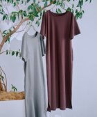 【トック/TOQUE】の25SS新作〈大草直子さんアドバイザー〉【洗える/天然素材】スーピマコットン半袖ロングワンピース ブラウン|ID: prp329100004660396 ipo3291000000033726308