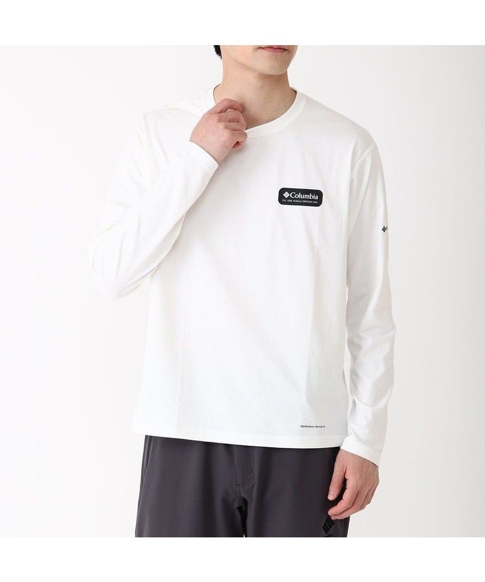 【コロンビア/Columbia / MEN】のColumbia/ ライトキャニオングラフィックロングスリーブTシャツ /コロンビア インテリア・キッズ・メンズ・レディースファッション・服の通販 founy(ファニー) 　ファッション　Fashion　メンズファッション　Fashion for Men　トップス・カットソー　Cut & Sew Tops　メンズシャツ　Shirts　アウトドア　Outdoor Clothing　カットソー　Cut and Sewn Top　シンプル　Simple, Minimal　ストレッチ　Stretch, Stretchy Fabric　フィット　Fit, Slim Fit　ベーシック　Basic, Essential　ロング　Long, Long-Length　A/W・秋冬　Autumn/Winter　S/S・春夏　SS, Spring/Summer, Warm Season　夏　Summer　White|ID: prp329100004660405 ipo3291000000035013623