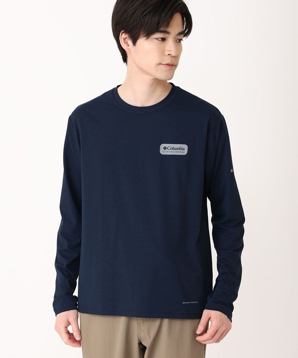 【コロンビア/Columbia / MEN】のColumbia/ ライトキャニオングラフィックロングスリーブTシャツ /コロンビア インテリア・キッズ・メンズ・レディースファッション・服の通販 founy(ファニー) 　ファッション　Fashion　メンズファッション　Fashion for Men　トップス・カットソー　Cut & Sew Tops　メンズシャツ　Shirts　アウトドア　Outdoor Clothing　カットソー　Cut and Sewn Top　シンプル　Simple, Minimal　ストレッチ　Stretch, Stretchy Fabric　フィット　Fit, Slim Fit　ベーシック　Basic, Essential　ロング　Long, Long-Length　A/W・秋冬　Autumn/Winter　S/S・春夏　SS, Spring/Summer, Warm Season　夏　Summer　Collegiate Navy|ID: prp329100004660405 ipo3291000000035013624