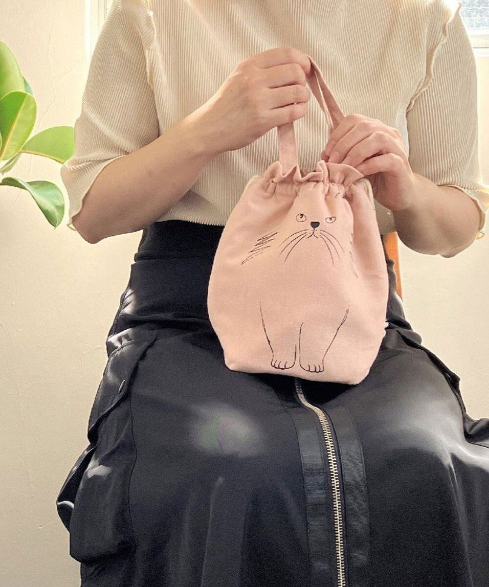【ルートート/ROOTOTE】の6424【簡易保冷】RT.サーモキーパー.ネコキン-A インテリア・キッズ・メンズ・レディースファッション・服の通販 founy(ファニー) 　ファッション　Fashion　レディースファッション　Fashion for Women　洗える　Machine Washable　カメラ　Camera Accessories　クール　Cool, Chic　巾着　Drawstring Bag, Kinchaku　ネコ　Cat, Feline Motif　ボンディング　Bonding, Bonded Fabric　ポケット　Pocket, Pocket Detail　メッシュ　Mesh, Net Fabric　おすすめ　Recommended / Our Picks　夏　Summer　新作・新入荷　New Arrivals / New In　03:ピンク|ID: prp329100004660414 ipo3291000000034283942