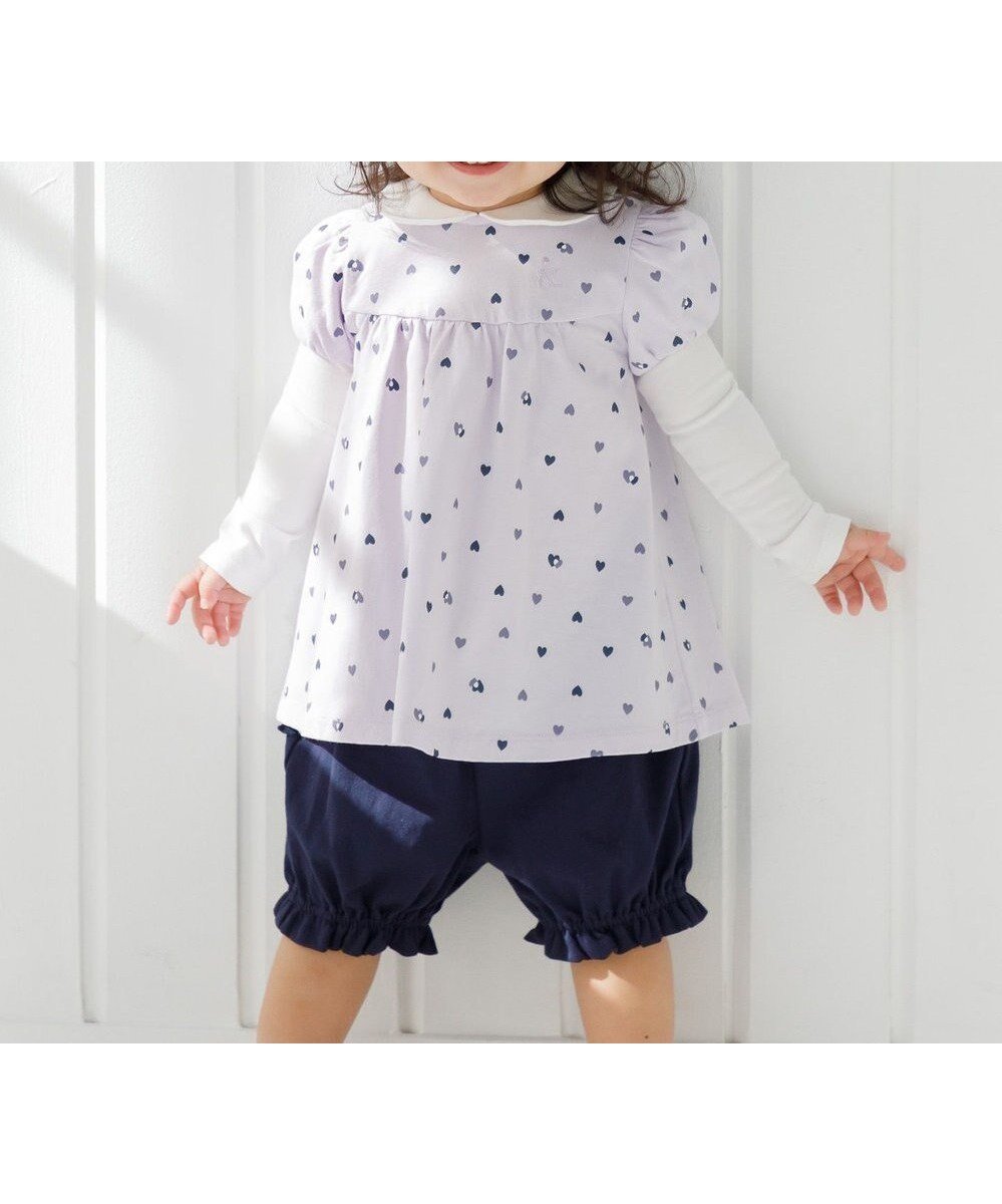 【組曲 / KIDS/KUMIKYOKU】の【80-90㎝】LOVE Parent ワンピースセット インテリア・キッズ・メンズ・レディースファッション・服の通販 founy(ファニー) 　ファッション　Fashion　キッズファッション　Fashion for Kids　ワンピース　Dresses　ベビー　Baby, Babywear　ボトム　Bottoms, Lower Wear　ラベンダー　Lavender　夏　Summer　春　Spring　S/S・春夏　SS, Spring/Summer, Warm Season　長袖　Long Sleeve, Full Sleeve　ラベンダー系|ID: prp329100004660438 ipo3291000000033726518