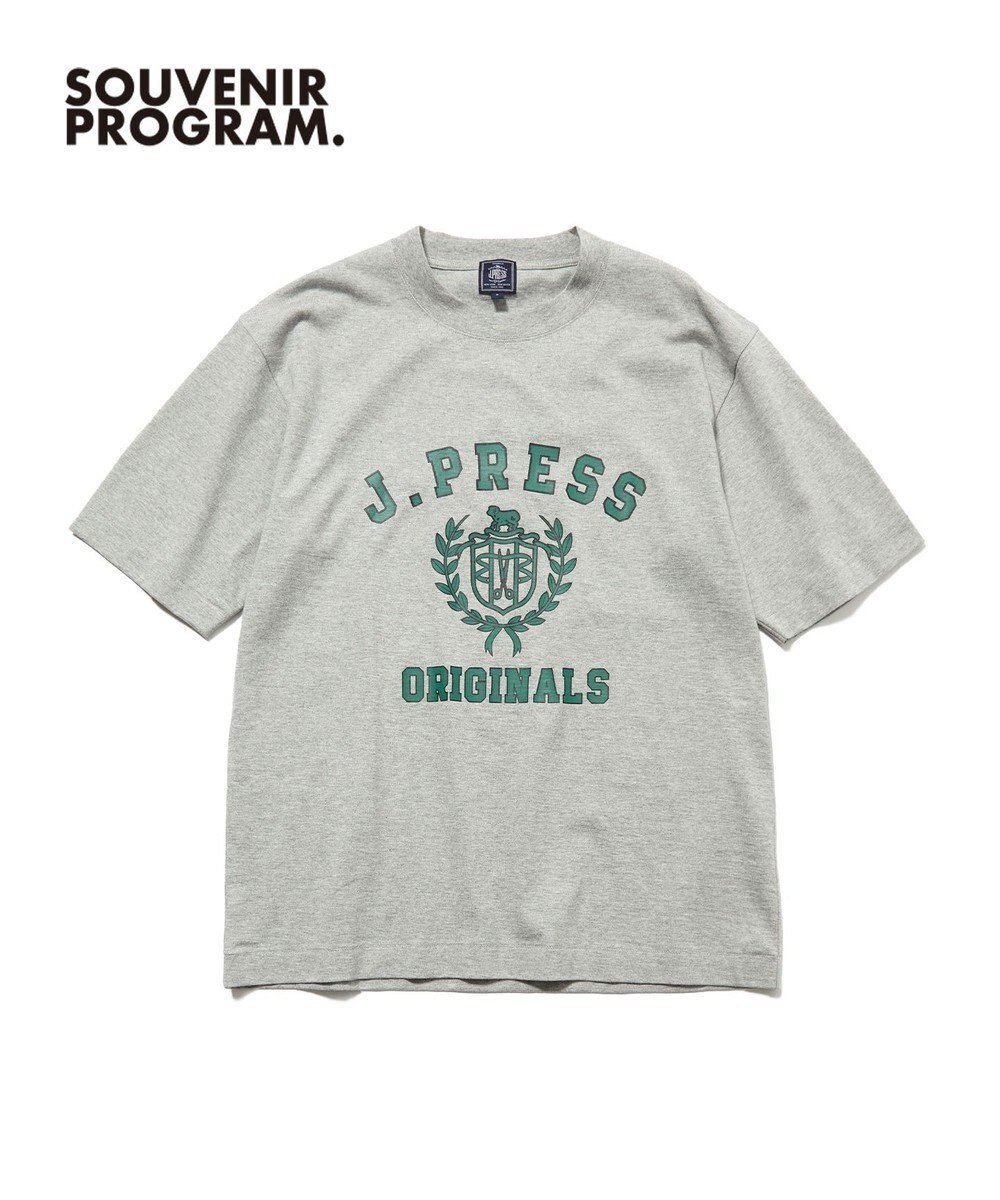 【ジェイ プレス/J.PRESS / MEN】の【J.PRESS ORIGINALS】【UNISEX】Cotton Jersey CRST Logo T-shirt インテリア・キッズ・メンズ・レディースファッション・服の通販 founy(ファニー) 　ファッション　Fashion　レディースファッション　Fashion for Women　トップス・カットソー　Cut & Sew Tops　シャツ・ブラウス・オフィスカジュアル　Elegant Blouses & Button-Ups　ロングTシャツ・Tシャツ　Longline T-Shirts & Tees　カットソー・ベーシックTシャツ　Cut-and-Sewn Tops / Stretch Tees & Basics　春　Spring　カットソー　Cut and Sewn Top　バランス　Balance, Style Balance　フォルム　Silhouette, Form　ベーシック　Basic, Essential　ユニセックス　Unisex, Genderless　リラックス　Relax, Relaxed Fit　S/S・春夏　SS, Spring/Summer, Warm Season　夏　Summer　エレガント 上品　Elegant　ライトグレー系|ID: prp329100004660463 ipo3291000000033800209
